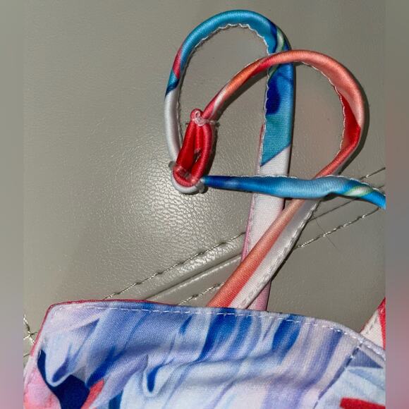 Zeagoo Deep V Neck Floral Spaghetti Strap Bodycon Dress NEW size Small - Picture 8 of 9